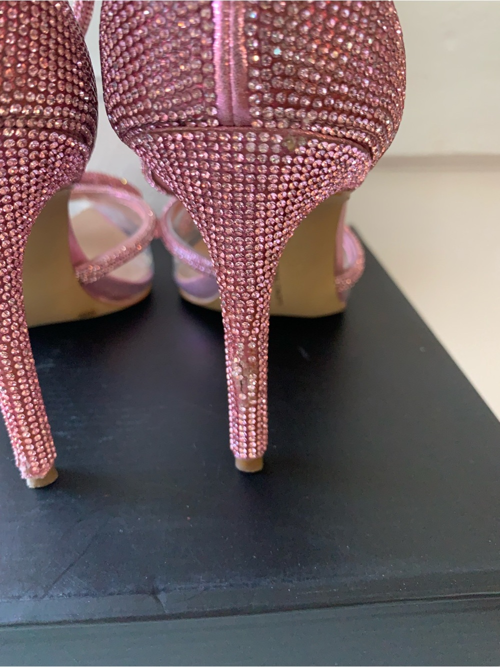 INC International Concepts Lidani Pointed-Toe Pink Bling Clear Vinyl Heels 9.5 - Picture 5 of 7